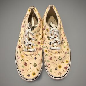 VANS Doheny Pressed Flower Floral  Sneakers Size 7.5 Cottagecore CUTE